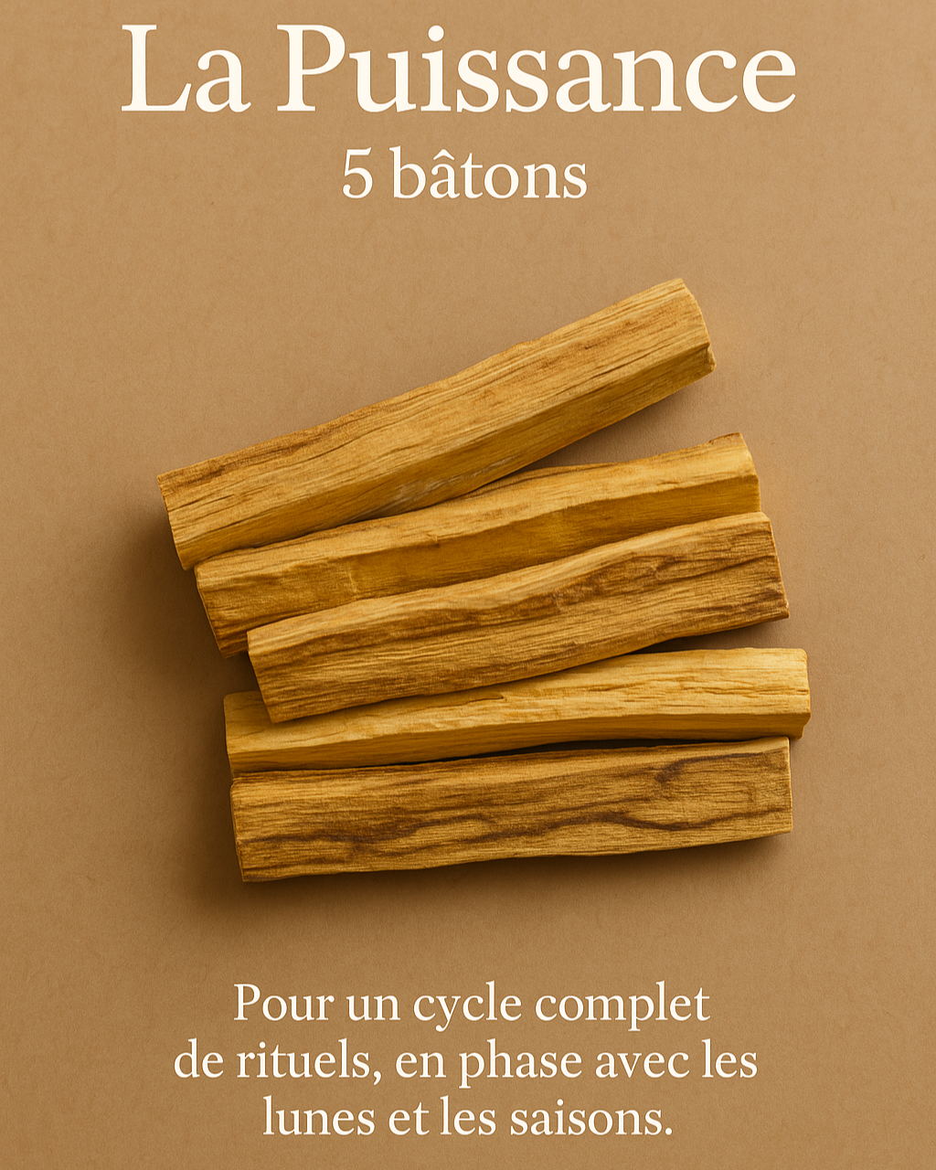 La Puissance – 5 bâtons de Palo Santo — Éveille ta lumière intérieure